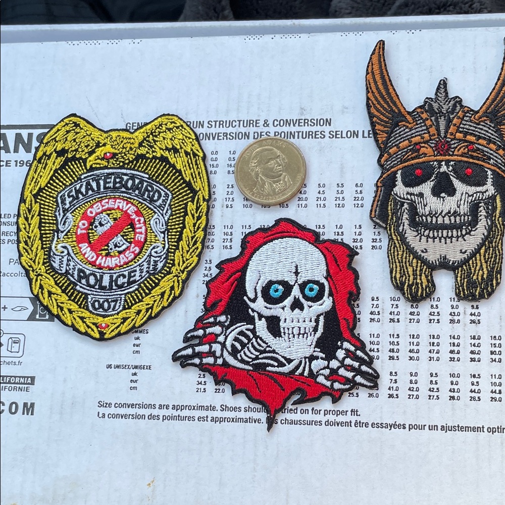 Skateboard Police Embroidered Patch Set - Multicolor